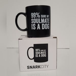 SNARKCITY DOG LOVERS BLACK MUG.